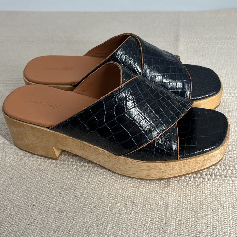 Rachel Comey Serge Clogs Navy Size 9 - Picture 3 of 14